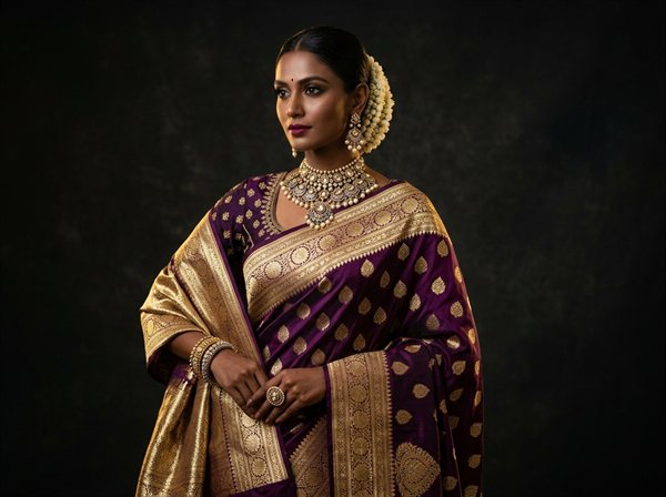 Indian Saree Fashion Portrait