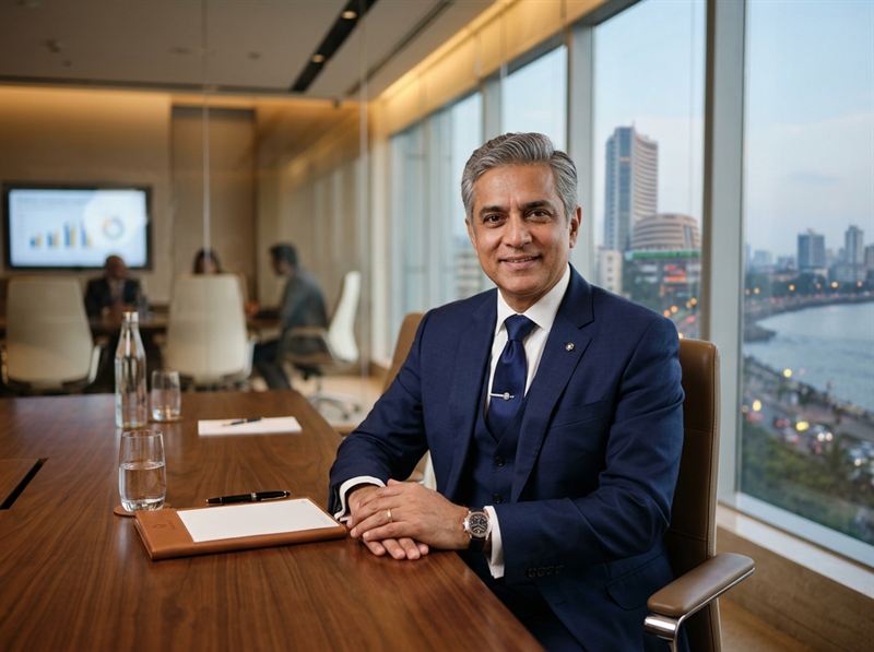 Indian Corporate Executive Portrait — BKC Mumbai