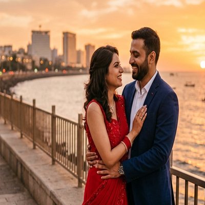 Indian Couple Pre-Wedding Sunset Shoot